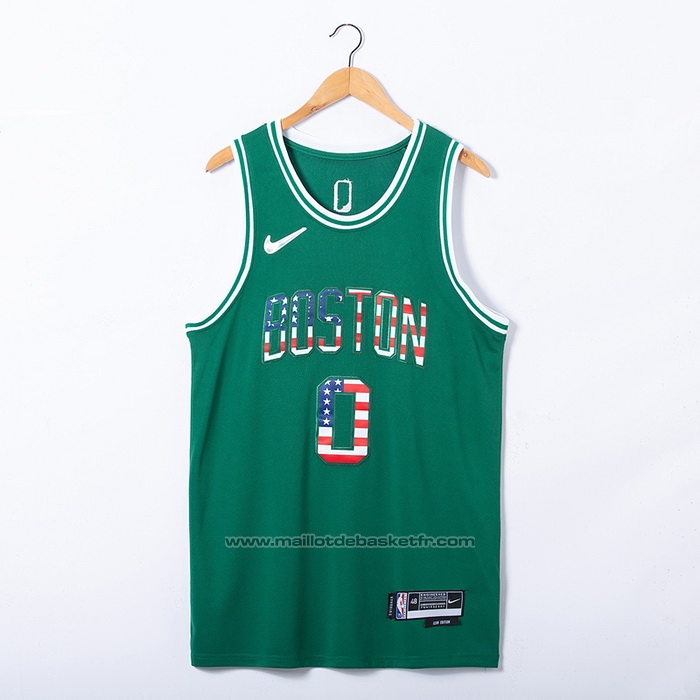 Maillot Boston Celtics Jayson Tatum #0 75th Bandera Edition Vert